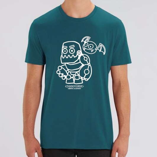 T-shirt – Robo & Kris (groenblauw)